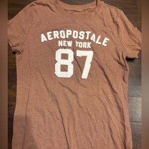 NWOT Aeropostale Classic Crew Brown Tee